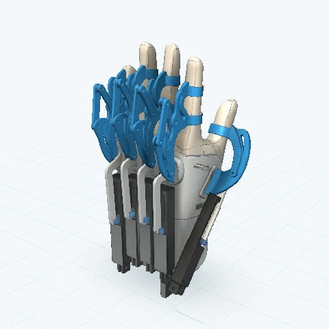 Modelo 3D a color de Exoesqueleto de mano