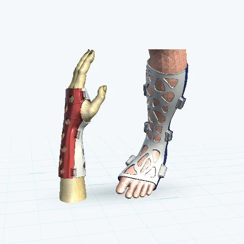 Modelo 3D a color de Diseño y producción de férulas 3D