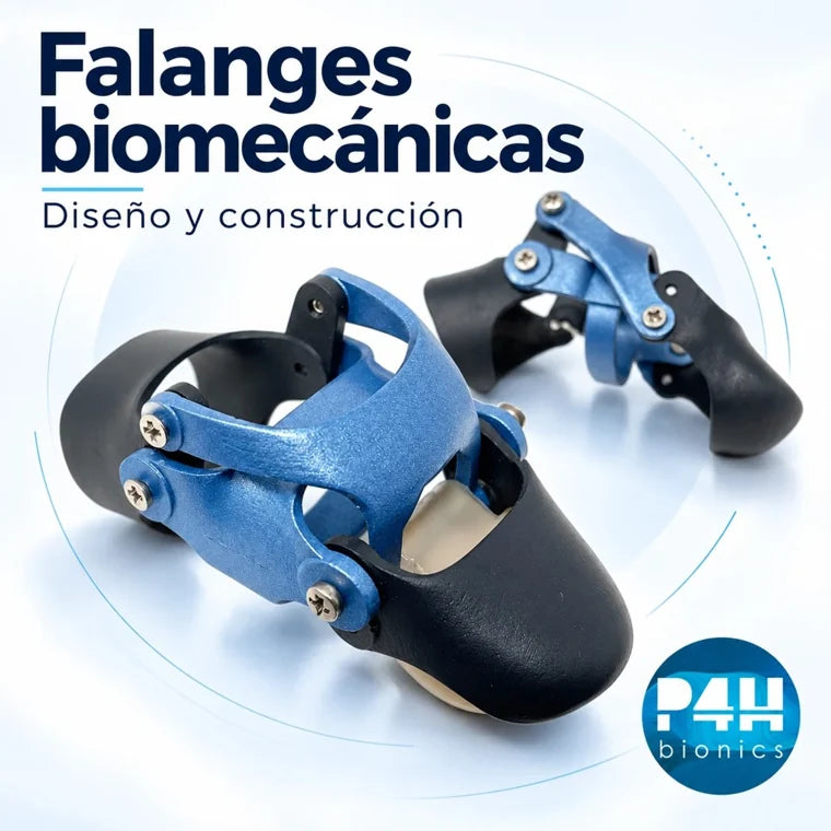 Prototipo de falanges biomecánicas con eslabones y articulaciones